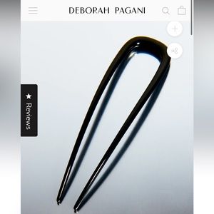 Deborah Pagani Large Sleek Black Stainless Steel Hair Pin